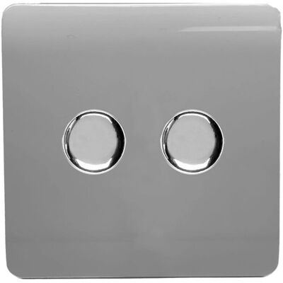 Trendi - Artistic Glossy - 2 Gang 2 Way - Dimmer Switch Trendi - Artistic Glossy - 2 Gang 2 Way - Dimmer Switch