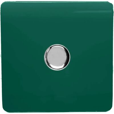 Trendi Dark Green Glossy Tactile 1 Gang 2 Way LED Dimmer Switch - Light Switch Trendi Dark Green Glossy Tactile 1 Gang 2 Way LED Dimmer Switch - Light Switch