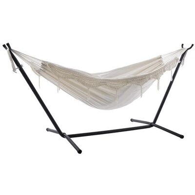 Vivere - UHSDO8-00 - Beige - Coton - Hamac avec pied - Publicité Vivere - UHSDO8-00 - Beige - Coton - Hamac avec pied - Publicité