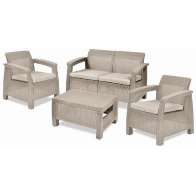 Set da Esterno Keter Corfu - Design Curvo - Resistente UV Set da Esterno Keter Corfu - Design Curvo - Resistente UV