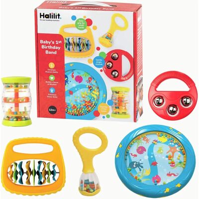 Halilit Baby's First Birthday Band Musical Instrument Gift Set - Musical instrument set Halilit Baby's First Birthday Band Musical Instrument Gift Set - Musical instrument set