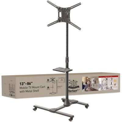 Barkan TV-ställning - Justerbar, VESA 600x400, Max 150kg, Svart Barkan TV-ställning - Justerbar, VESA 600x400, Max 150kg, Svart