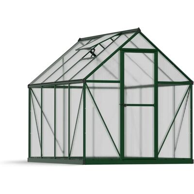 Invernadero Mythos de Palram Canopia - 6x8 pies, Policarbonato, Verde Invernadero Mythos de Palram Canopia - 6x8 pies, Policarbonato, Verde