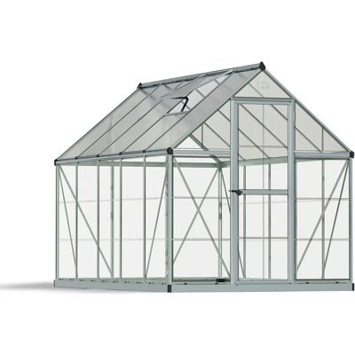 Palram Canopia Hybrid 6x10ft Silver Greenhouse Palram Canopia Hybrid 6x10ft Silver Greenhouse