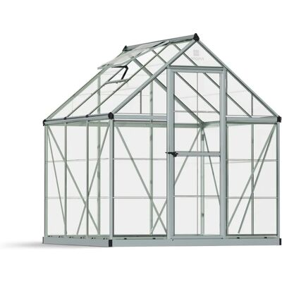 Palram Canopia Harmony Silver Greenhouse - 6x6 ft, Durable UV-Protection Palram Canopia Harmony Silver Greenhouse - 6x6 ft, Durable UV-Protection