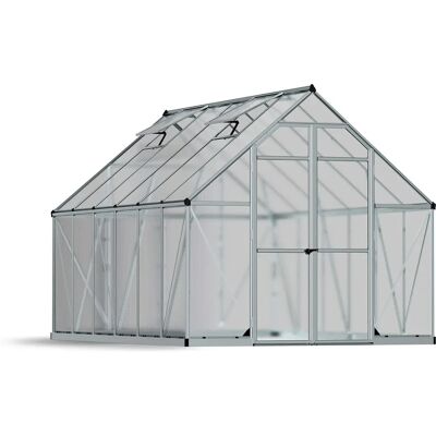 Canopia av Palram 8x12 fot Sølv drivhus - Aluminium, UV-beskyttelse Canopia av Palram 8x12 fot Sølv drivhus - Aluminium, UV-beskyttelse
