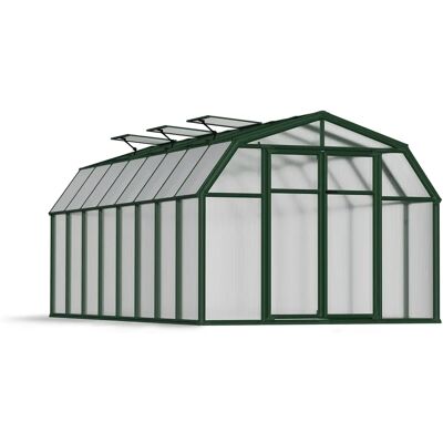 Palram Canopia 8x16ft Greenhouse - Green - Hobby Gardener Polycarbonate Palram Canopia 8x16ft Greenhouse - Green - Hobby Gardener Polycarbonate