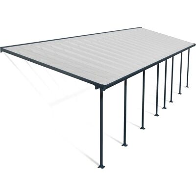 Canopia Feria Aluminium-Terrassendach, Grau, 1220x294cm - UV geschützt Canopia Feria Aluminium-Terrassendach, Grau, 1220x294cm - UV geschützt
