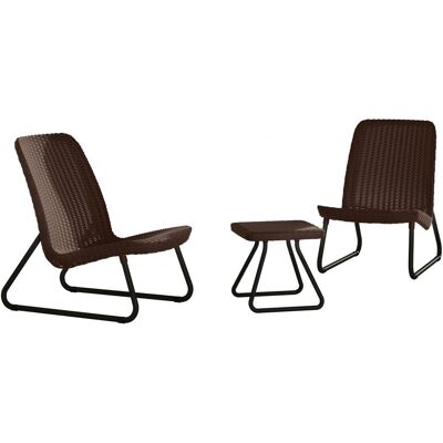 Keter - Ensemble de mobilier d'extérieur - Marron - Jardin, terrasse, balcon - Publicité Keter - Ensemble de mobilier d'extérieur - Marron - Jardin, terrasse, balcon - Publicité