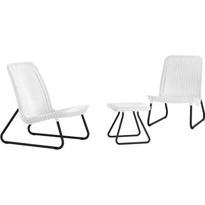 Keter Rio Patio Set 17197637 - blanc - Publicité Keter Rio Patio Set 17197637 - blanc - Publicité
