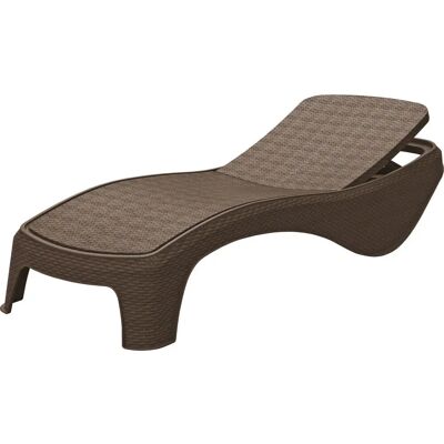 Keter Atlantic Chaise Longue Ajustable Cappuccino - Publicité Keter Atlantic Chaise Longue Ajustable Cappuccino - Publicité