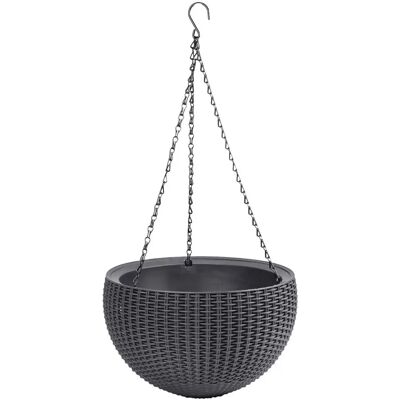 Keter Ripustettava kukkaruukku - Rattan, Anthracite Keter Ripustettava kukkaruukku - Rattan, Anthracite