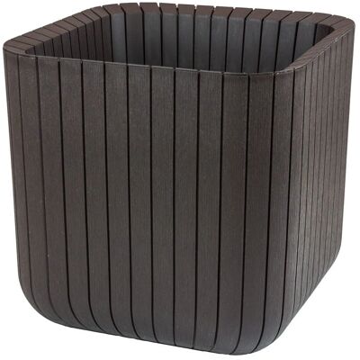 Pot de Fleurs Cube KETER - Résistant UV, Double Paroi - Publicité Pot de Fleurs Cube KETER - Résistant UV, Double Paroi - Publicité