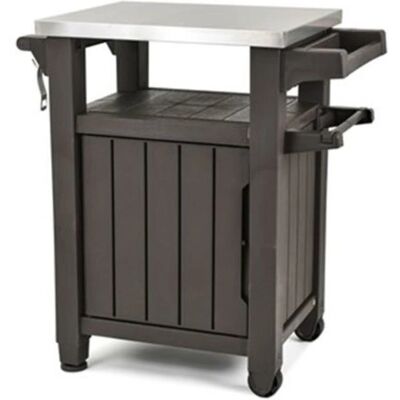 Keter Unity Aufbewahrungstisch - Multifunktionaler Gartentisch mit Edelstahlplatte Keter Unity Aufbewahrungstisch - Multifunktionaler Gartentisch mit Edelstahlplatte