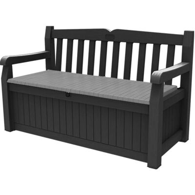 Banquette de jardin Dema Eden - 265L Gris anthracite - Publicité Banquette de jardin Dema Eden - 265L Gris anthracite - Publicité