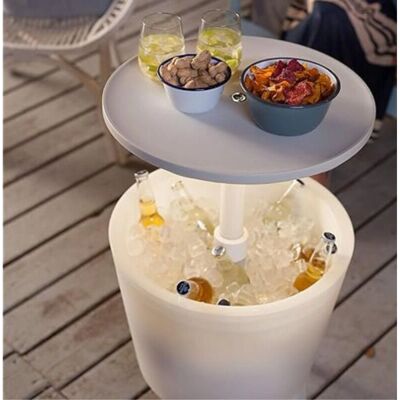 Keter Bar Fraîcheur Blanche Extérieur Lumineux - Événement de Jardin - Publicité Keter Bar Fraîcheur Blanche Extérieur Lumineux - Événement de Jardin - Publicité
