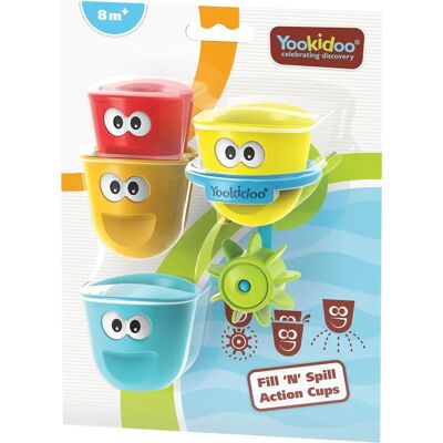 Yookidoo Badeleketøy - Fill 'N' Spill kopper - 4 vann-effekter Yookidoo Badeleketøy - Fill 'N' Spill kopper - 4 vann-effekter