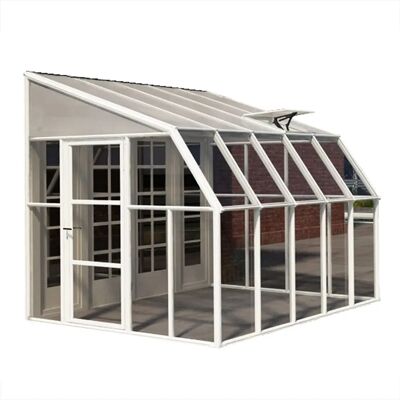 Palram-Canopia Rion White Sun Room Walk In Wall Greenhouse - Sun Room Greenhouse Palram-Canopia Rion White Sun Room Walk In Wall Greenhouse - Sun Room Greenhouse
