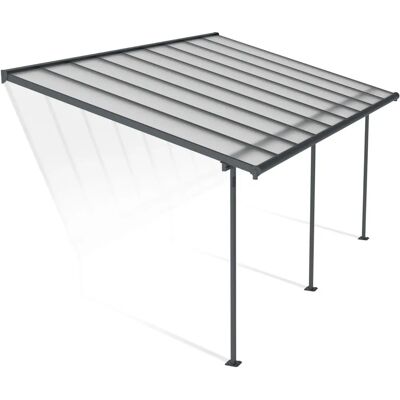 Palram-Canopia Sierra Terrassenüberdachung Grau - 3x5.46m UV-beständige Polycarbonatplatten Palram-Canopia Sierra Terrassenüberdachung Grau - 3x5.46m UV-beständige Polycarbonatplatten