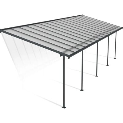 PALRAM - CANOPIA Sierra Couverture de Patio en Aluminium - Gris PALRAM - CANOPIA Sierra Couverture de Patio en Aluminium - Gris