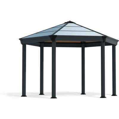 Canopia by Palram Roma Sekskantet Hagepaviljong - Grå - 3.59m x 4.15m Canopia by Palram Roma Sekskantet Hagepaviljong - Grå - 3.59m x 4.15m