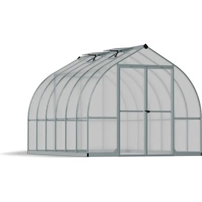 Canopia by Palram 8x12ft Silver Greenhouse - Polycarbonate, Wind Resistant Canopia by Palram 8x12ft Silver Greenhouse - Polycarbonate, Wind Resistant