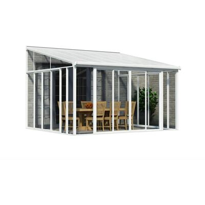 Palram-Canopia San Remo Hvide Veranda - UV-beskyttede Polycarbonat Paneler Palram-Canopia San Remo Hvide Veranda - UV-beskyttede Polycarbonat Paneler