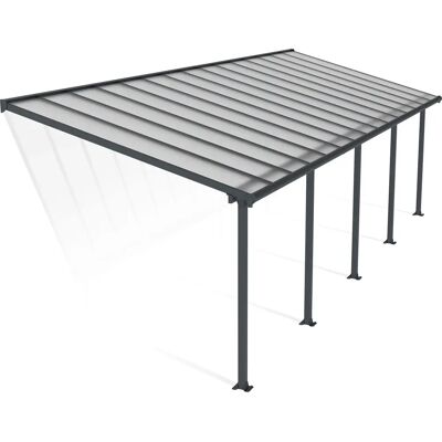PALRAM - CANOPIA Olympia 3x9.15 Grigio Tettoia per patio - Terrassendach PALRAM - CANOPIA Olympia 3x9.15 Grigio Tettoia per patio - Terrassendach
