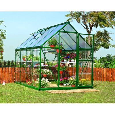 Palram Hybrid 6X8 - Grün - 6x8 - Polycarbonat - Gewächshaus Palram Hybrid 6X8 - Grün - 6x8 - Polycarbonat - Gewächshaus