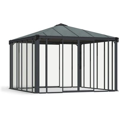 Palram Canopia Ledro 3600 Lukket Grå Gazebo - Vejrbestandigt Havepavillon Palram Canopia Ledro 3600 Lukket Grå Gazebo - Vejrbestandigt Havepavillon