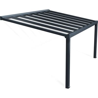Průhledná šedá terasa Stockholm od Palram Canopia - Pergola, hliník, 340x515 cm Průhledná šedá terasa Stockholm od Palram Canopia - Pergola, hliník, 340x515 cm