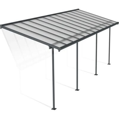 Copertura per Patio Sierra Grigia di Palram-Canopia - 2,3x6,9m, Protezione UV, Montaggio Facile Copertura per Patio Sierra Grigia di Palram-Canopia - 2,3x6,9m, Protezione UV, Montaggio Facile