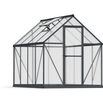 Palram-Canopia Mythos Grey Greenhouse - 6x8 Palram-Canopia Mythos Grey Greenhouse - 6x8