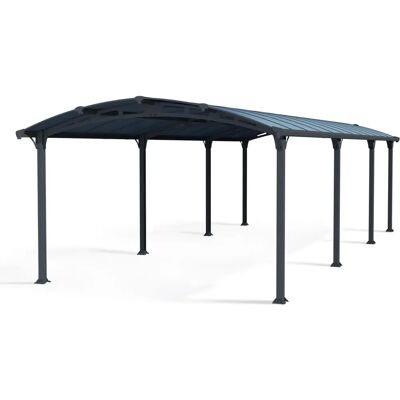 Palram-Canopia Arcadia 8500 Carport gris - Protección contra el clima para 2 autos Palram-Canopia Arcadia 8500 Carport gris - Protección contra el clima para 2 autos