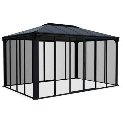 Palram Canopia Ledro 4300 Gazebo Chiuso Grigio - 10'x15' Rifugio da Giardino Palram Canopia Ledro 4300 Gazebo Chiuso Grigio - 10'x15' Rifugio da Giardino