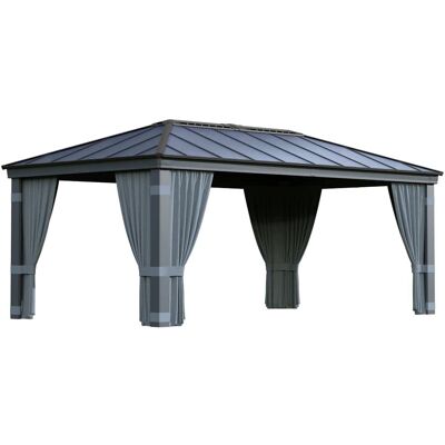 Palram - Canopia Conjunto de Cortinas para Cenador Dallas - Gris Palram - Canopia Conjunto de Cortinas para Cenador Dallas - Gris