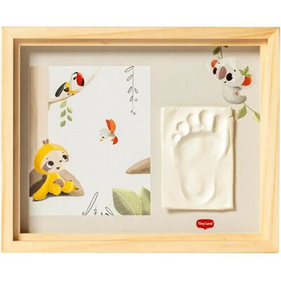 Cadre en bois naturel Tiny Love - Empreinte de bébé et photo Cadre en bois naturel Tiny Love - Empreinte de bébé et photo