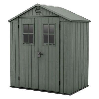 Keter Darwin verde - Casetta da giardino con finestre frontali - 190x122x221 cm Keter Darwin verde - Casetta da giardino con finestre frontali - 190x122x221 cm