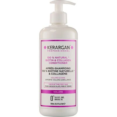 Après-Shampoing Biotine & Collagène Kerargan - Volume & Réparation - 500ml - Publicité Après-Shampoing Biotine & Collagène Kerargan - Volume & Réparation - 500ml - Publicité