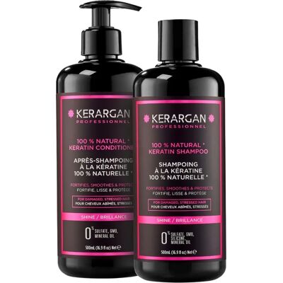 Kerargan Duo Szampon i Odżywka z Keratyną - 2x500ml Neon Różowy - Pielęgnacja Włosów Kerargan Duo Szampon i Odżywka z Keratyną - 2x500ml Neon Różowy - Pielęgnacja Włosów