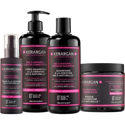 Kerargan - Kit de Soins à la Kératine - Shampooing, Après-Shampooing, Masque & Sérum - 1600ml - Publicité Kerargan - Kit de Soins à la Kératine - Shampooing, Après-Shampooing, Masque & Sérum - 1600ml - Publicité