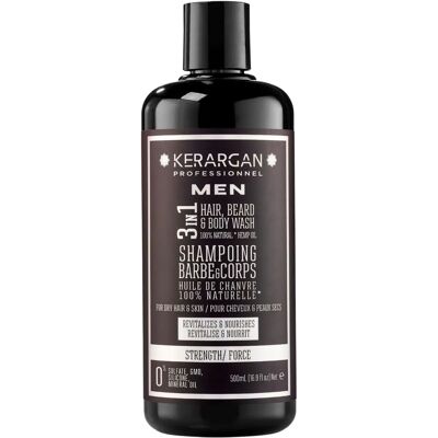 Kerargan - Shampoo 3 in 1 per uomo - Rinforza e idrata Kerargan - Shampoo 3 in 1 per uomo - Rinforza e idrata