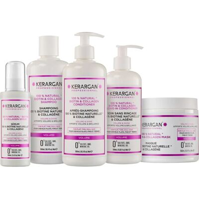 Kerargan - Set de Cuidado Capilar Voluminizador - Biotina & Colágeno - 1950 ml Kerargan - Set de Cuidado Capilar Voluminizador - Biotina & Colágeno - 1950 ml