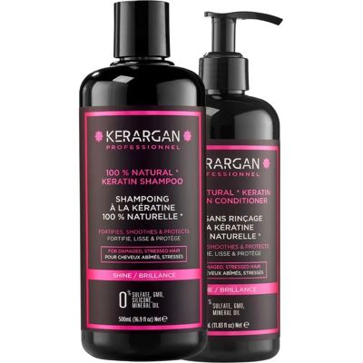 Kerargan Keratin Shampoo & Leave-In Duo - Neon Pink - Haarpflege Kerargan Keratin Shampoo & Leave-In Duo - Neon Pink - Haarpflege