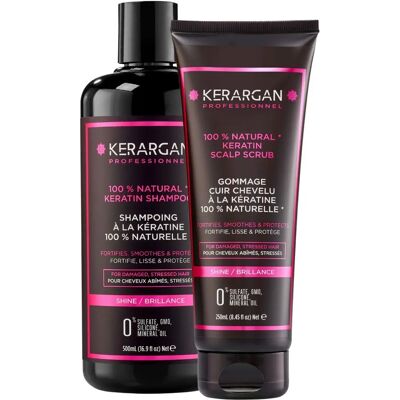 Kerargan Keratin Shampoo & Peeling Duo - 750ml Kerargan Keratin Shampoo & Peeling Duo - 750ml