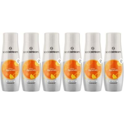 Concentrés SODASTREAM - Agrumes - Lot de 6 - Jusqu'à 54L - 440 ml - Publicité Concentrés SODASTREAM - Agrumes - Lot de 6 - Jusqu'à 54L - 440 ml - Publicité