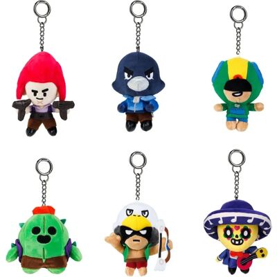 PMI Ltd P.M.I. Personnages en Peluche Brawl Stars - 13cm - Clip - 6 Designs - Publicité PMI Ltd P.M.I. Personnages en Peluche Brawl Stars - 13cm - Clip - 6 Designs - Publicité