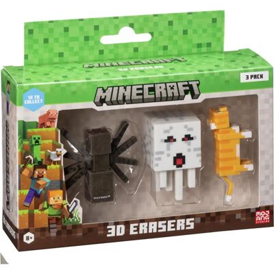 Memorysolution Minecraft 3D Radiergummis - 3er Pack - Radierer Memorysolution Minecraft 3D Radiergummis - 3er Pack - Radierer