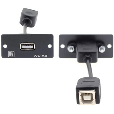 Kramer Electronics WU-AB - Wandplatte mit USB Type A - Schwarz Kramer Electronics WU-AB - Wandplatte mit USB Type A - Schwarz