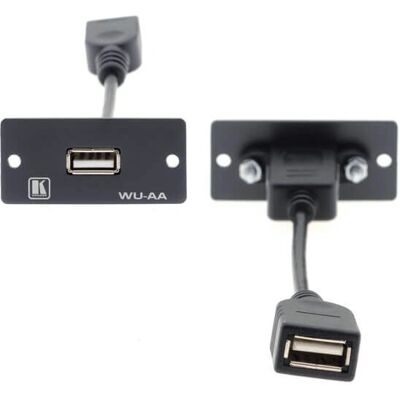 Kramer WU-AA(B) Placa de Pared - USB-A - Negro Kramer WU-AA(B) Placa de Pared - USB-A - Negro